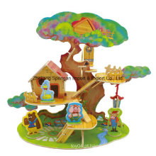 Brinquedo de madeira para brinquedos DIY Casas-Tree House